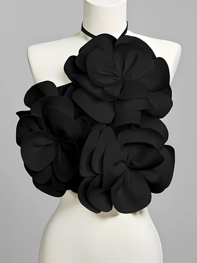 Flower Decor Halter Cami Top